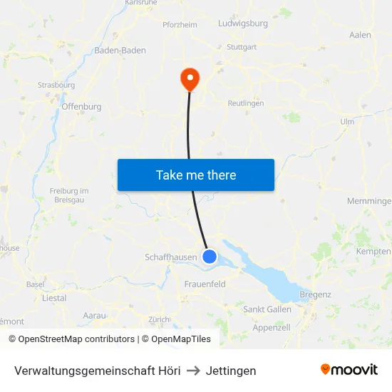 Verwaltungsgemeinschaft Höri to Jettingen map