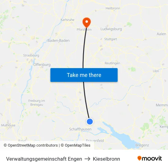 Verwaltungsgemeinschaft Engen to Kieselbronn map