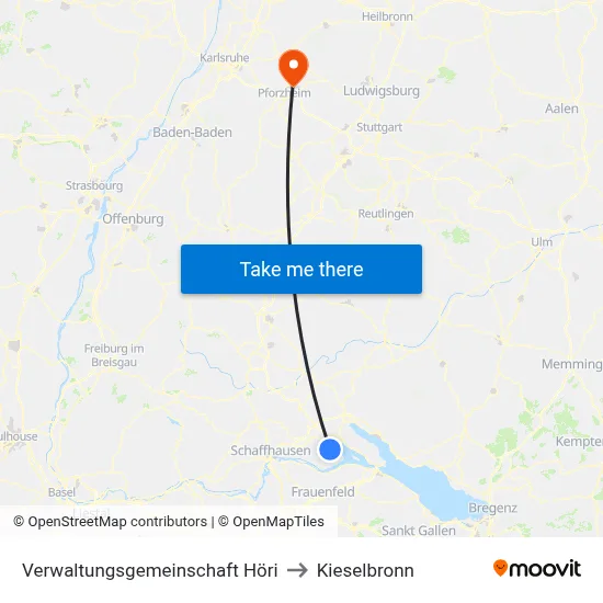 Verwaltungsgemeinschaft Höri to Kieselbronn map