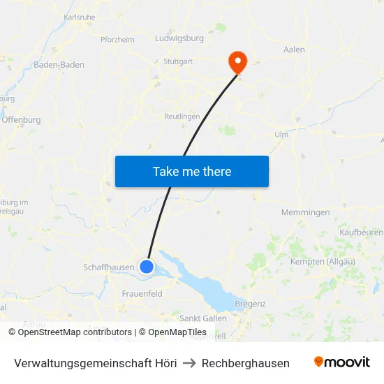 Verwaltungsgemeinschaft Höri to Rechberghausen map