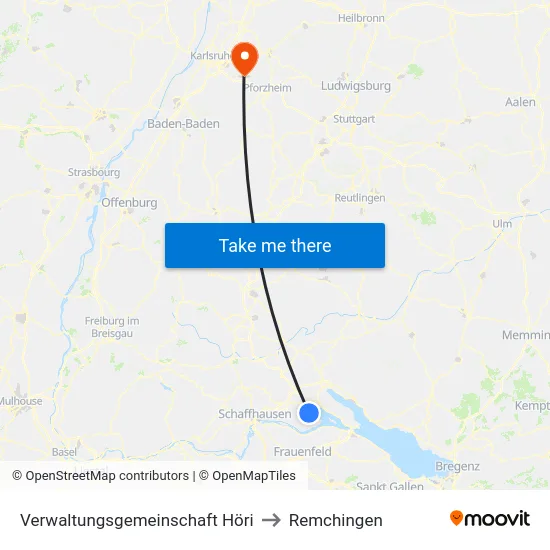 Verwaltungsgemeinschaft Höri to Remchingen map