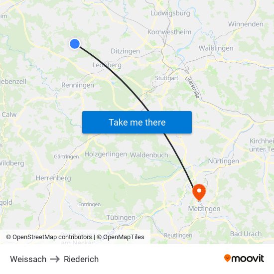 Weissach to Riederich map