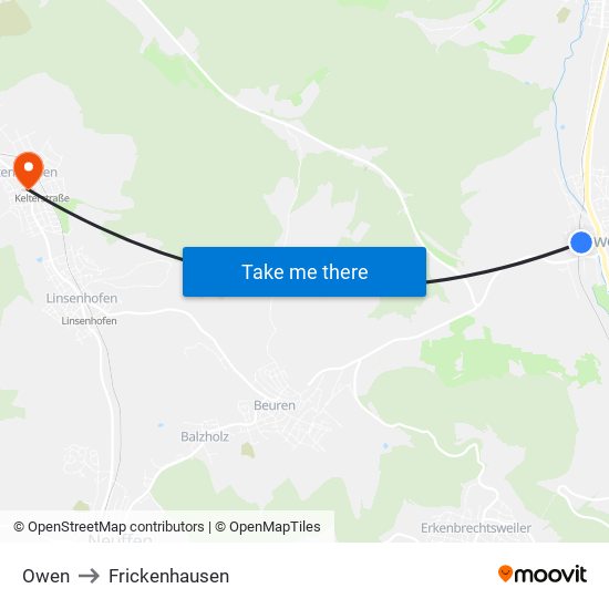 Owen to Frickenhausen map