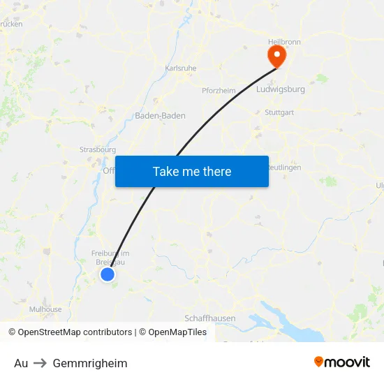 Au to Gemmrigheim map