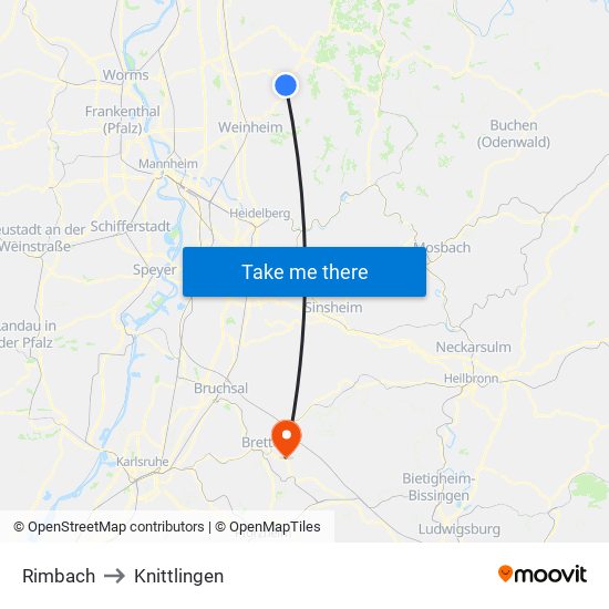 Rimbach to Knittlingen map