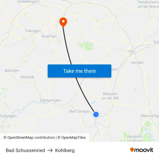 Bad Schussenried to Kohlberg map