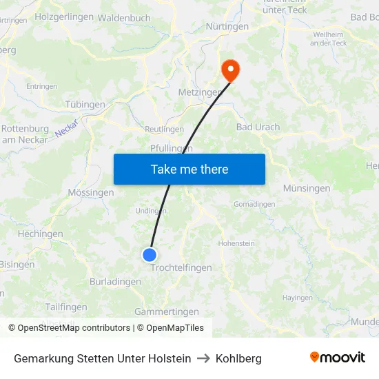 Gemarkung Stetten Unter Holstein to Kohlberg map