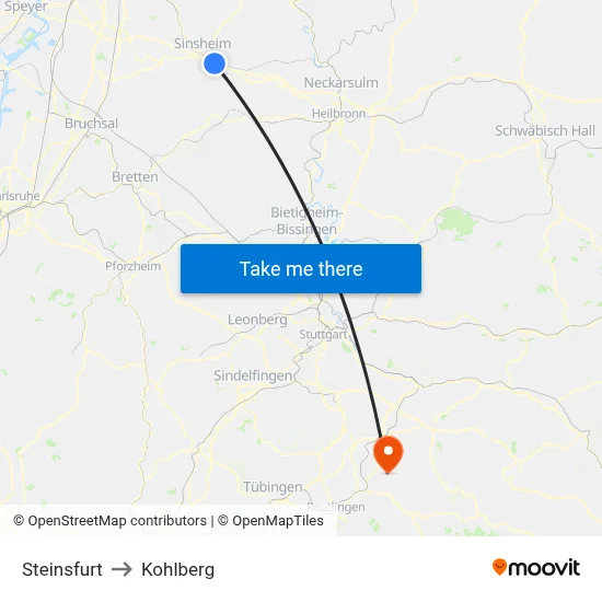 Steinsfurt to Kohlberg map