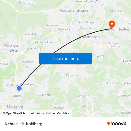 Nehren to Kohlberg map