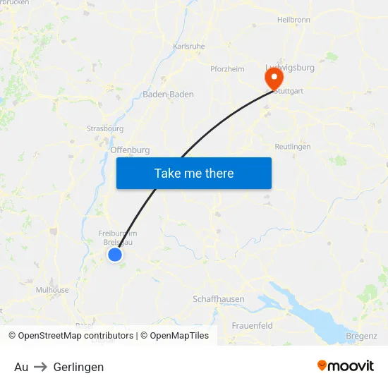 Au to Gerlingen map
