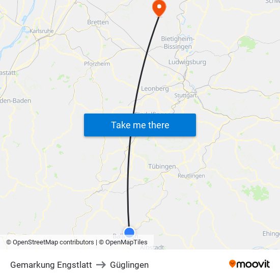 Gemarkung Engstlatt to Güglingen map