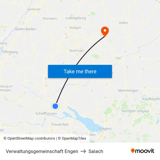 Verwaltungsgemeinschaft Engen to Salach map
