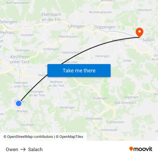 Owen to Salach map
