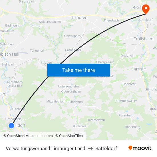 Verwaltungsverband Limpurger Land to Satteldorf map