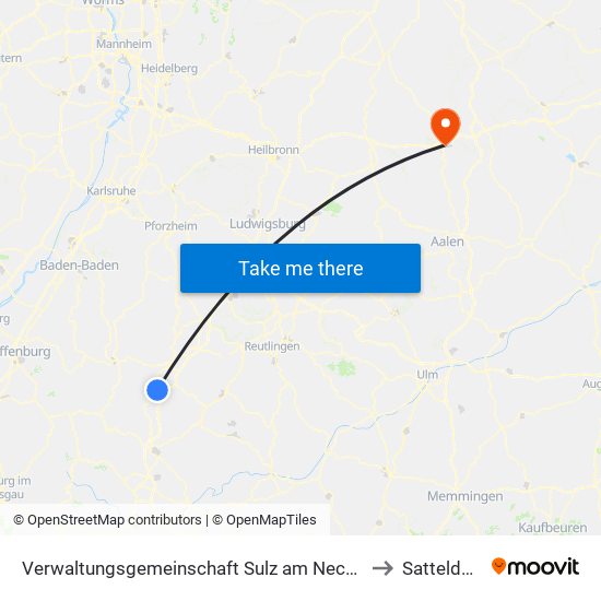 Verwaltungsgemeinschaft Sulz am Neckar to Satteldorf map