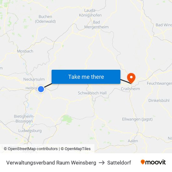 Verwaltungsverband Raum Weinsberg to Satteldorf map