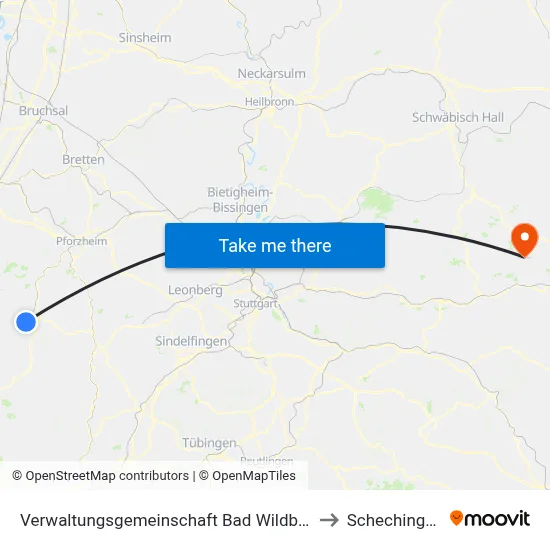 Verwaltungsgemeinschaft Bad Wildbad to Schechingen map