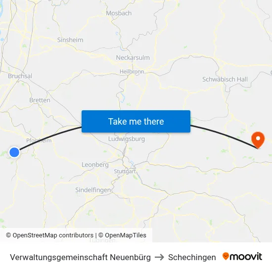 Verwaltungsgemeinschaft Neuenbürg to Schechingen map