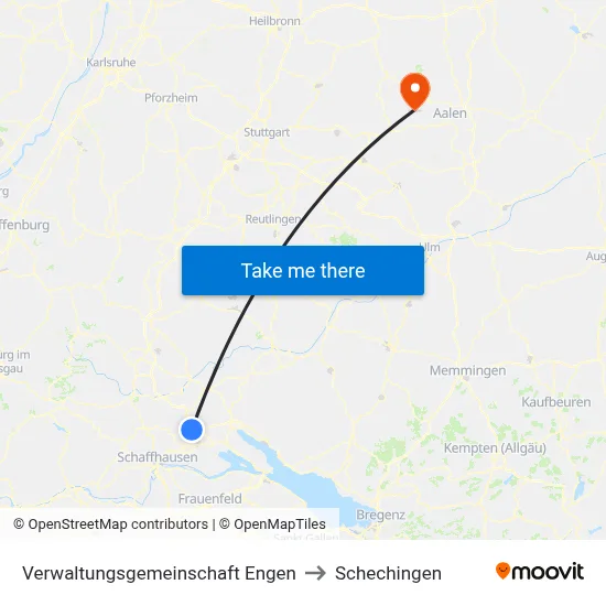 Verwaltungsgemeinschaft Engen to Schechingen map