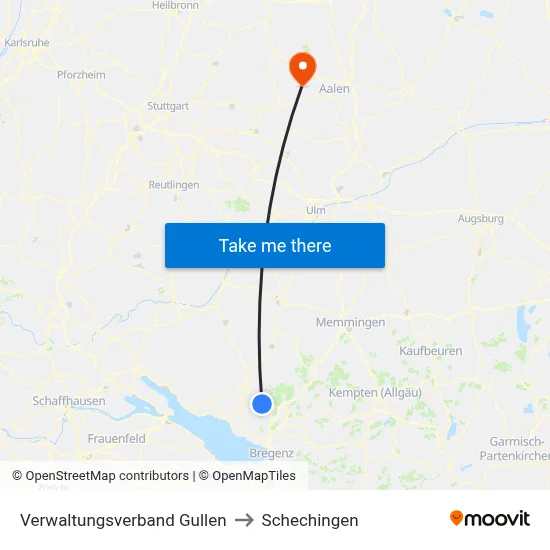 Verwaltungsverband Gullen to Schechingen map