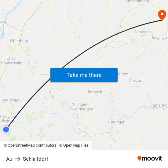 Au to Schlaitdorf map