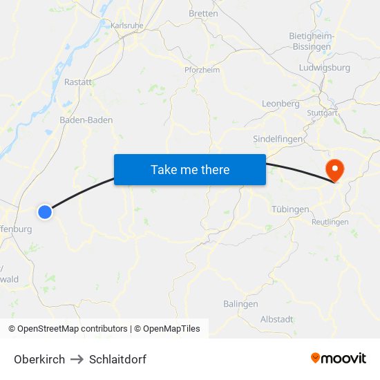 Oberkirch to Schlaitdorf map