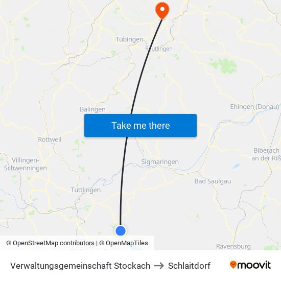 Verwaltungsgemeinschaft Stockach to Schlaitdorf map