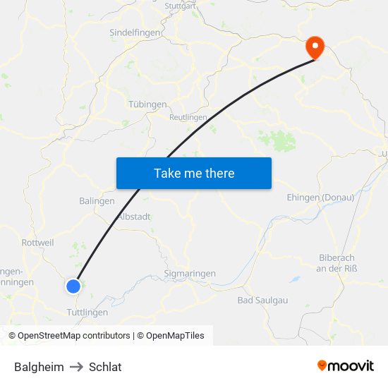 Balgheim to Schlat map