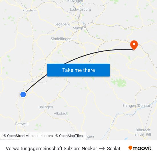 Verwaltungsgemeinschaft Sulz am Neckar to Schlat map