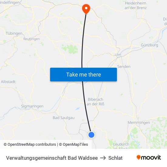 Verwaltungsgemeinschaft Bad Waldsee to Schlat map