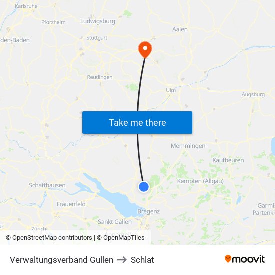 Verwaltungsverband Gullen to Schlat map