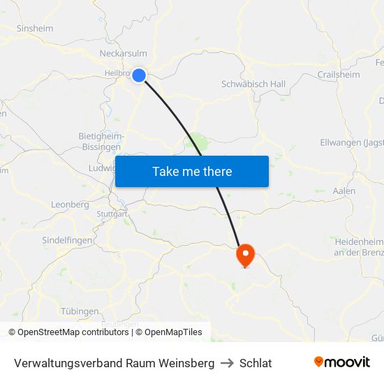 Verwaltungsverband Raum Weinsberg to Schlat map