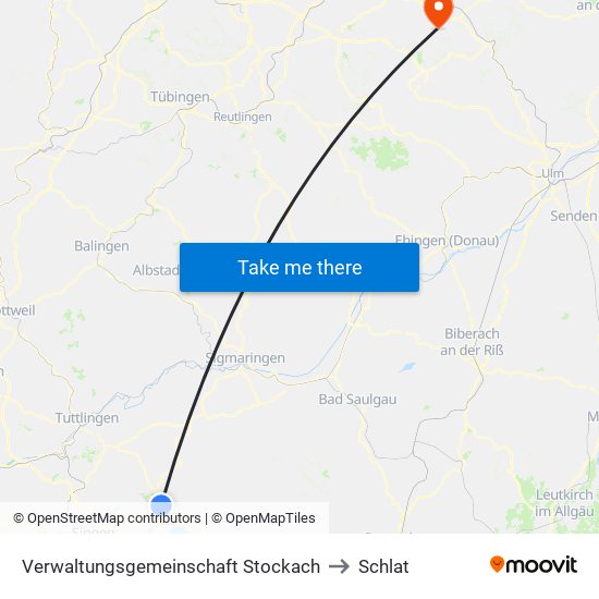 Verwaltungsgemeinschaft Stockach to Schlat map