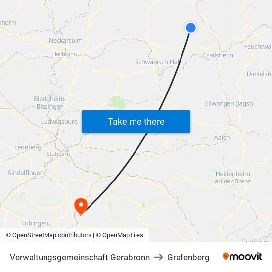 Verwaltungsgemeinschaft Gerabronn to Grafenberg map