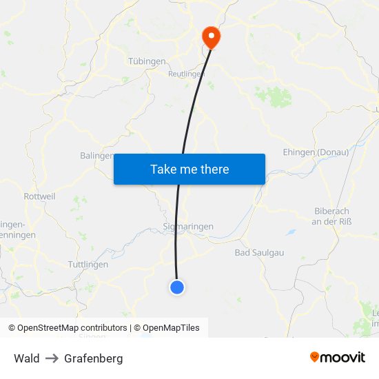 Wald to Grafenberg map