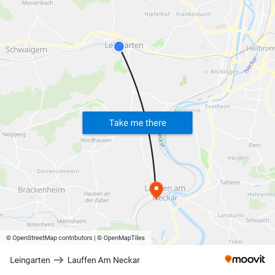 Leingarten to Lauffen Am Neckar map