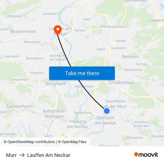 Murr to Lauffen Am Neckar map
