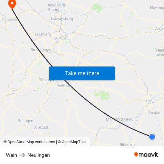 Wain to Neulingen map