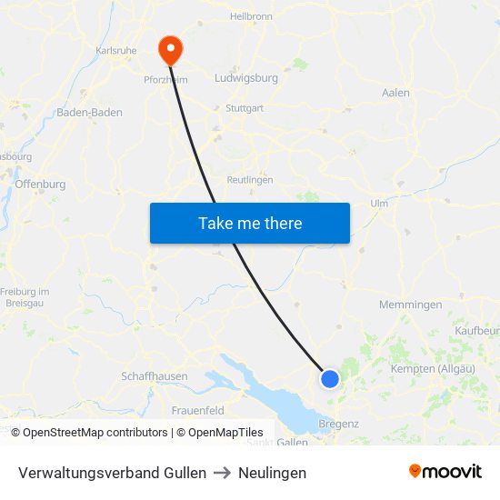 Verwaltungsverband Gullen to Neulingen map