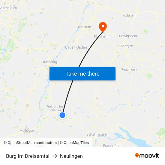 Burg Im Dreisamtal to Neulingen map