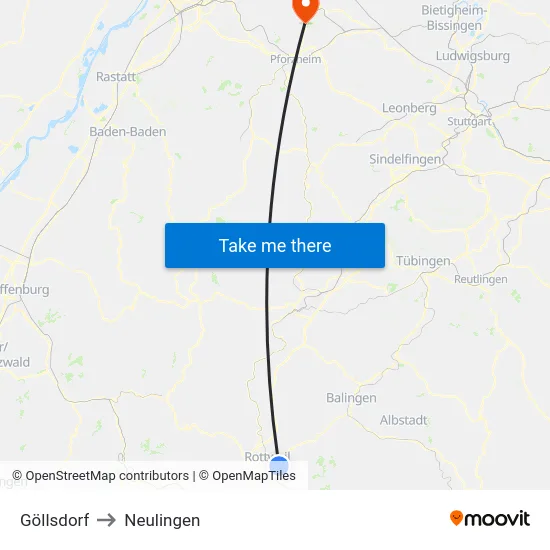 Göllsdorf to Neulingen map