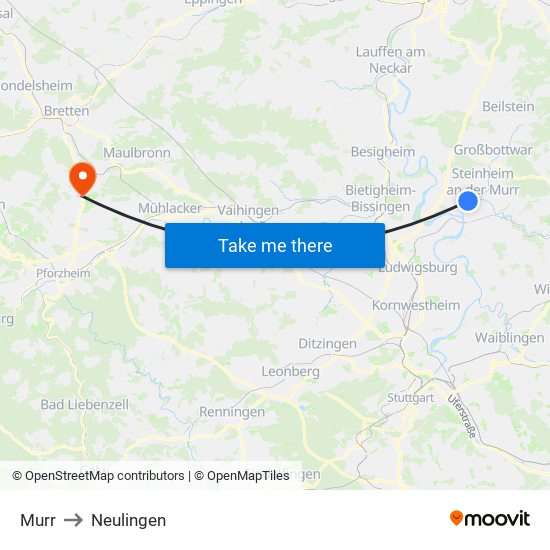 Murr to Neulingen map