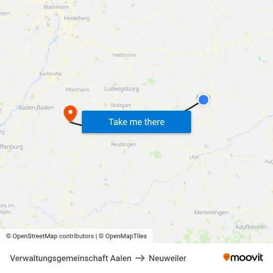 Verwaltungsgemeinschaft Aalen to Neuweiler map
