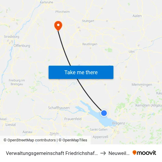 Verwaltungsgemeinschaft Friedrichshafen to Neuweiler map