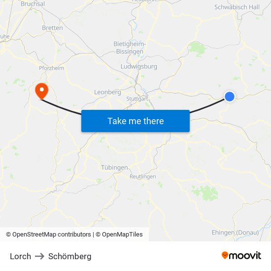 Lorch to Schömberg map