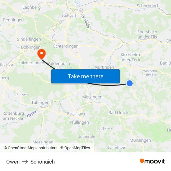 Owen to Schönaich map