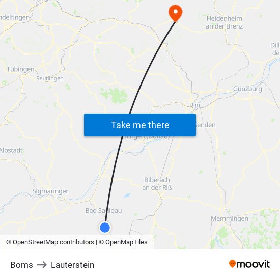 Boms to Lauterstein map