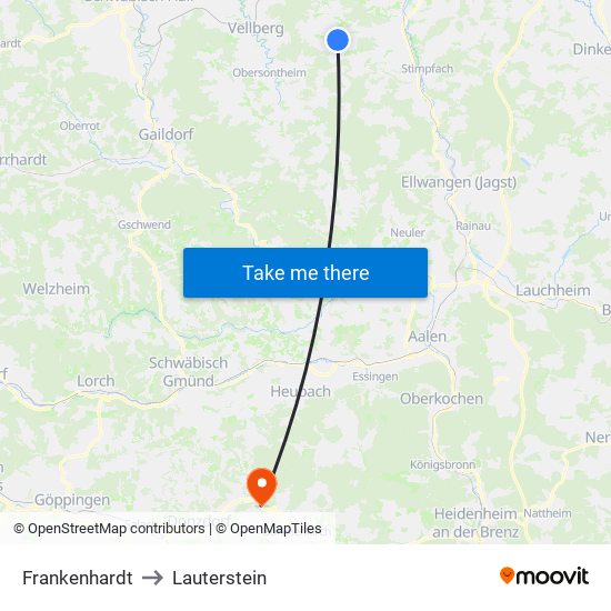 Frankenhardt to Lauterstein map
