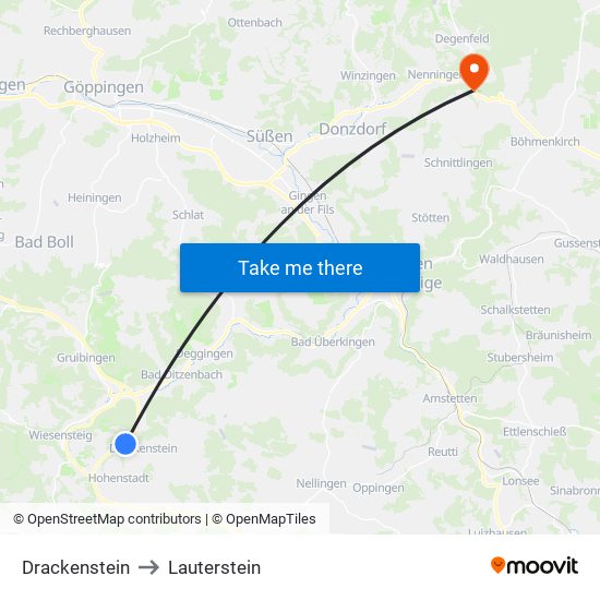 Drackenstein to Lauterstein map