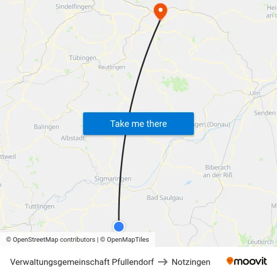 Verwaltungsgemeinschaft Pfullendorf to Notzingen map